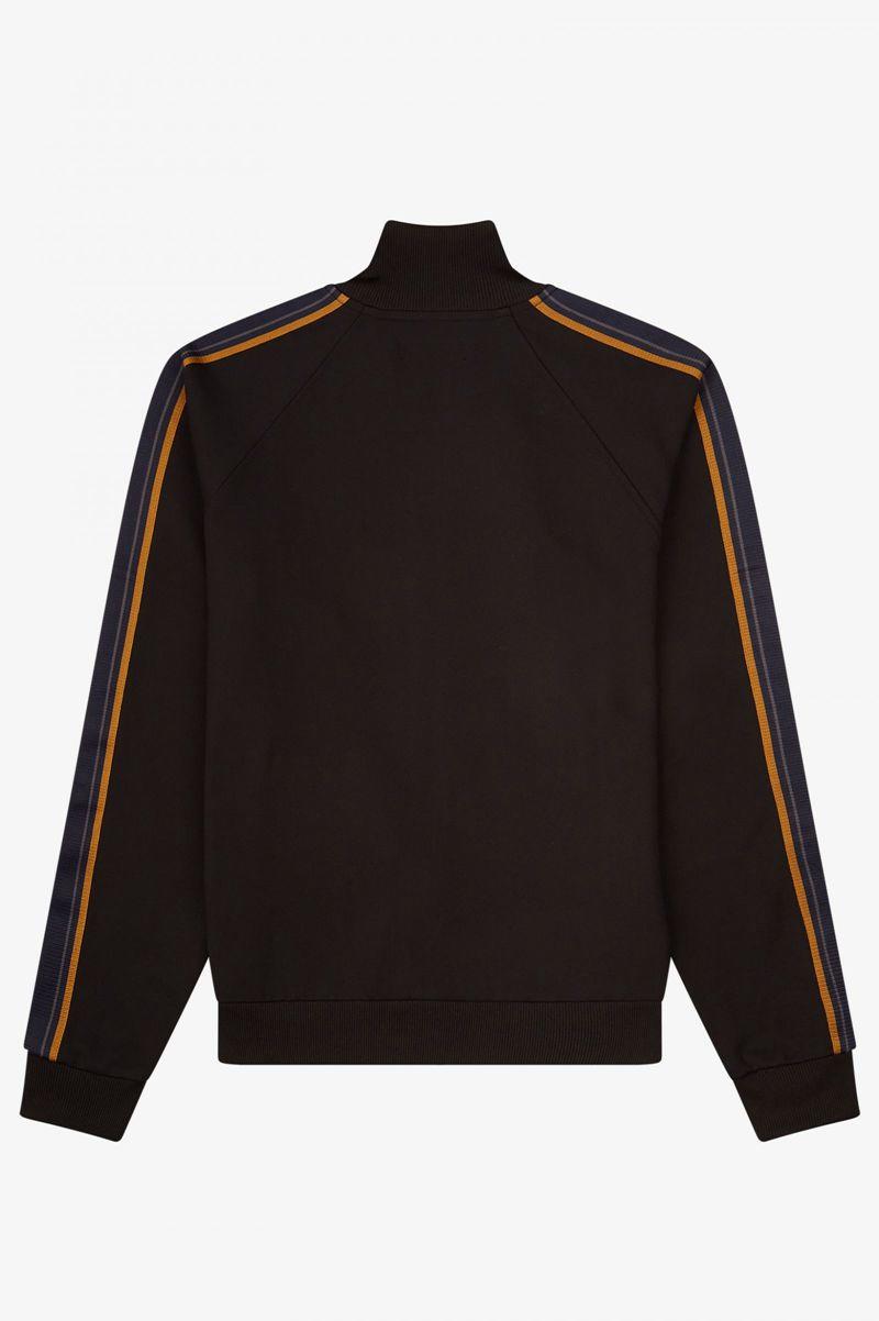 Black Fred Perry Medal Tape Track Men's Jackets | PH 1216CTVE